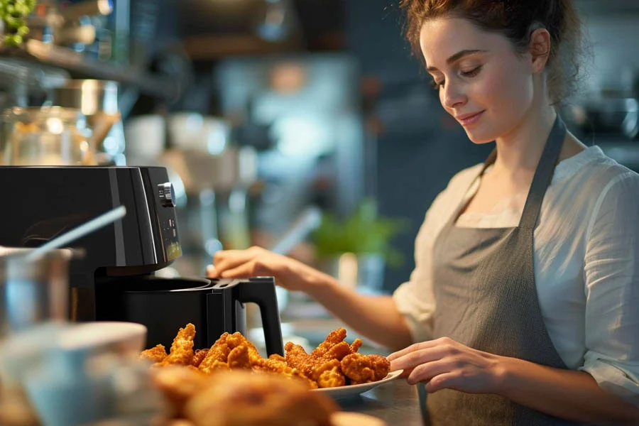 air fryer with stainless steel basket